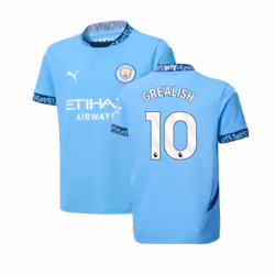 2024-2025 Man City Home Shirt (Kids) (Grealish 10) - LB