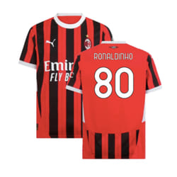 2024-2025 AC Milan Home Shirt (Ronaldinho 80) - L