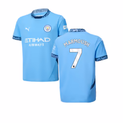 2024-2025 Man City Home Shirt (Kids) (Marmoush 7) - MB