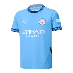 2024-2025 Man City Home Shirt (Kids) (Marmoush 7) - MB