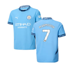 2024-2025 Man City Home Shirt (Kids) (Marmoush 7) - XLB