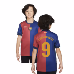 2024-2025 Barcelona Home Shirt (Sponsorless) - Kids (Lewandowski 9) - XLB