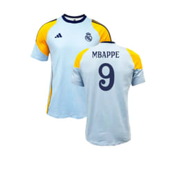 2024-2025 Real Madrid Training Tee (Glow Blue) (Mbappe 9) - XXL