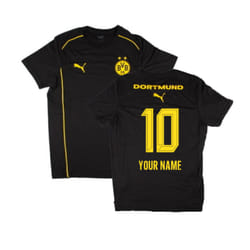 2024-2025 Borussia Dortmund Casuals Tee (Black) (Your Name) - XL
