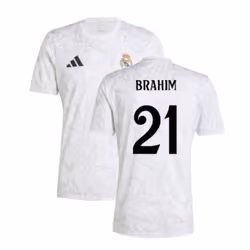 2024-2025 Real Madrid Pre-Match Shirt (White) (Brahim 21) - M