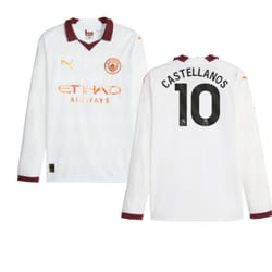 2023-2024 Man City Long Sleeve Away Shirt (Castellanos 10) - S