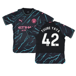 2023-2024 Man City Third Authentic Shirt (TOURE YAYA 42) - XL
