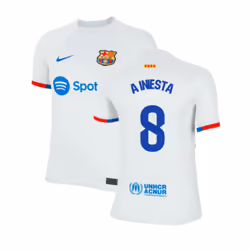 2023-2024 Barcelona Away Shirt (Kids) (A Iniesta 8) - SB