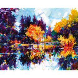 Doug Eaton Meadowcliff Colours Canvas Print - 40.5cm x 50.5cm x 4cm, Multicoloured