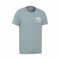 Mountain Warehouse Mens Padstow Printed Organic T-Shirt - S, Pale Green