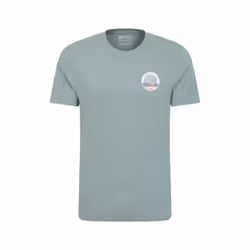 Mountain Warehouse Mens Padstow Printed Organic T-Shirt - XXL, Pale Green