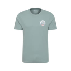 Mountain Warehouse Mens Padstow Printed Organic T-Shirt - XXL, Pale Green
