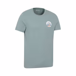 Mountain Warehouse Mens St Davids Printed Organic T-Shirt - S, Pale Green