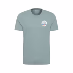 Mountain Warehouse Mens St Davids Printed Organic T-Shirt - XXL, Pale Green