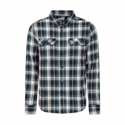 Mountain Warehouse Mens Trace Flannel Long-Sleeved Shirt - XS, Khaki Green