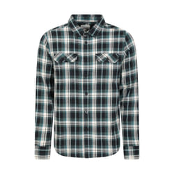 Mountain Warehouse Mens Trace Flannel Long-Sleeved Shirt - XS, Khaki Green