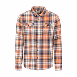 Mountain Warehouse Mens Trace Flannel Long-Sleeved Shirt - XXL, Orange