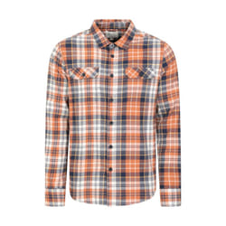 Mountain Warehouse Mens Trace Flannel Long-Sleeved Shirt - XXL, Orange