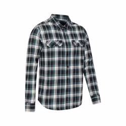 Mountain Warehouse Mens Trace Flannel Long-Sleeved Shirt - XXS, Khaki Green