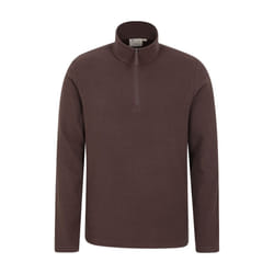 Mountain Warehouse Mens Camber II Half Zip Fleece Top - XXS, Brown
