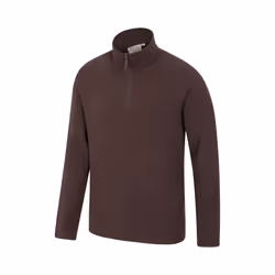 Mountain Warehouse Mens Camber II Half Zip Fleece Top - XXS, Brown