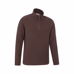 Mountain Warehouse Mens Camber II Half Zip Fleece Top - XS, Brown