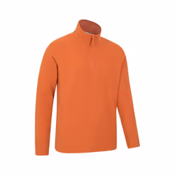 Mountain Warehouse Mens Camber II Half Zip Fleece Top - XXS, Burnt Orange