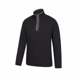 Mountain Warehouse Mens Beta Contrast Zip Top - XXS, Black