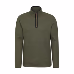 Mountain Warehouse Mens Beta Contrast Zip Top - 3XL, Dark Khaki