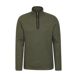 Mountain Warehouse Mens Beta Contrast Zip Top - 3XL, Dark Khaki