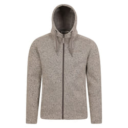 Mountain Warehouse Mens Nevis Fleece Full Zip Hoodie - 4XL, Beige