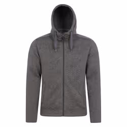 Mountain Warehouse Mens Nevis Fleece Full Zip Hoodie - XXS, Black