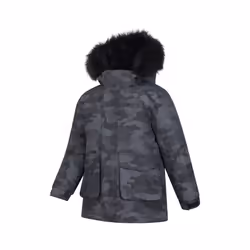 Mountain Warehouse Childrens/Kids Ranger Camouflage Water Resistant Jacket - 13 Years, Black