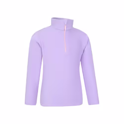 Mountain Warehouse Childrens/Kids Camber II Half Zip Fleece Jacket - 7-8 Years, Lilac