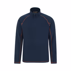Mountain Warehouse Mens Ashbourne II Half Zip Fleece Top - XXS, Navy