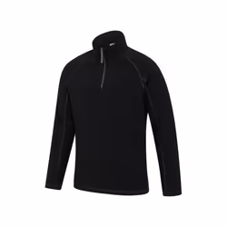 Mountain Warehouse Mens Ashbourne II Half Zip Fleece Top - 3XL, Black