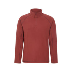 Mountain Warehouse Mens Ashbourne II Half Zip Fleece Top - XXS, Burgundy