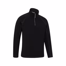Mountain Warehouse Mens Ashbourne II Half Zip Fleece Top - 4XL, Black