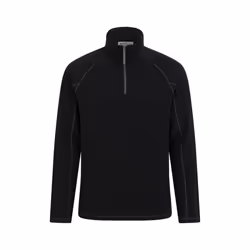 Mountain Warehouse Mens Ashbourne II Half Zip Fleece Top - XXS, Black