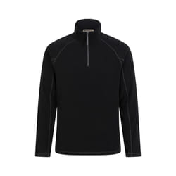 Mountain Warehouse Mens Ashbourne II Half Zip Fleece Top - XXS, Black