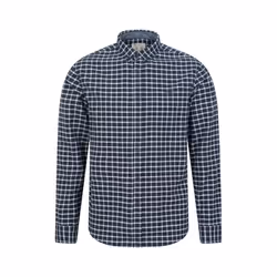 Mountain Warehouse Mens Driftwood Checked Organic Shirt - XS, Dark Blue