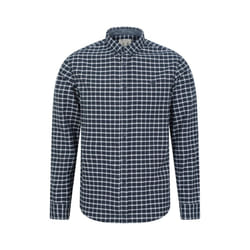 Mountain Warehouse Mens Driftwood Checked Organic Shirt - XS, Dark Blue