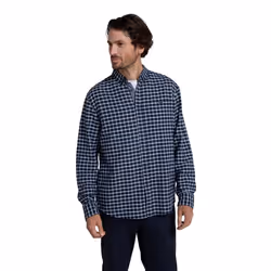 Mountain Warehouse Mens Driftwood Checked Organic Shirt - XS, Dark Blue
