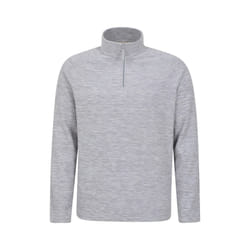 Mountain Warehouse Mens Snowdon II Fleece Top - XXS, Light Grey
