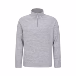 Mountain Warehouse Mens Snowdon II Fleece Top - XL, Light Grey