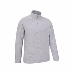 Mountain Warehouse Mens Snowdon II Fleece Top - XL, Light Grey