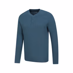 Mountain Warehouse Mens Selby Waffle Henley T-Shirt - XS, Petrol