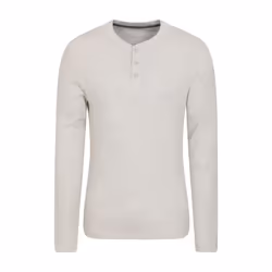 Mountain Warehouse Mens Selby Waffle Henley T-Shirt - 3XL, Beige