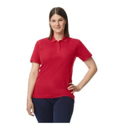 Gildan Womens/Ladies Double PiquÃ© Polo Shirt - L, Cherry Red