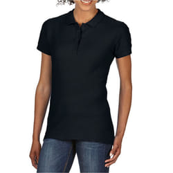 Gildan Womens/Ladies Double PiquÃ© Polo Shirt - XL, Black